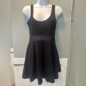 Black dress with lace detailing